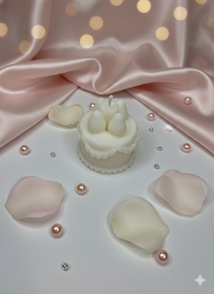 Strawberry Cake Candle