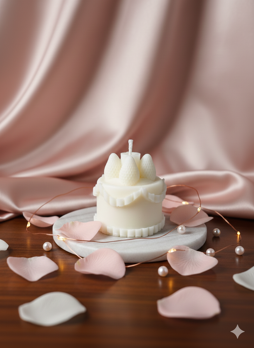 Strawberry Cake Candle