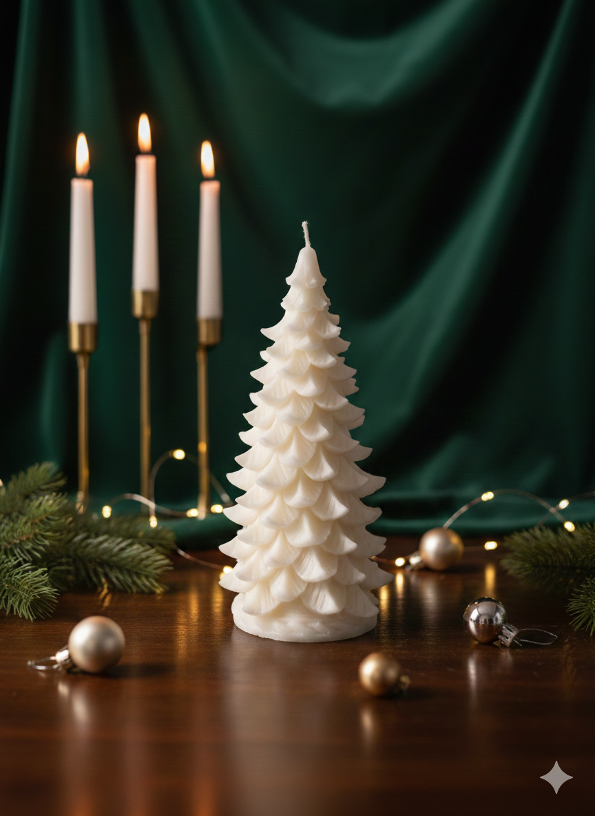 Winter Fir Tree Candle