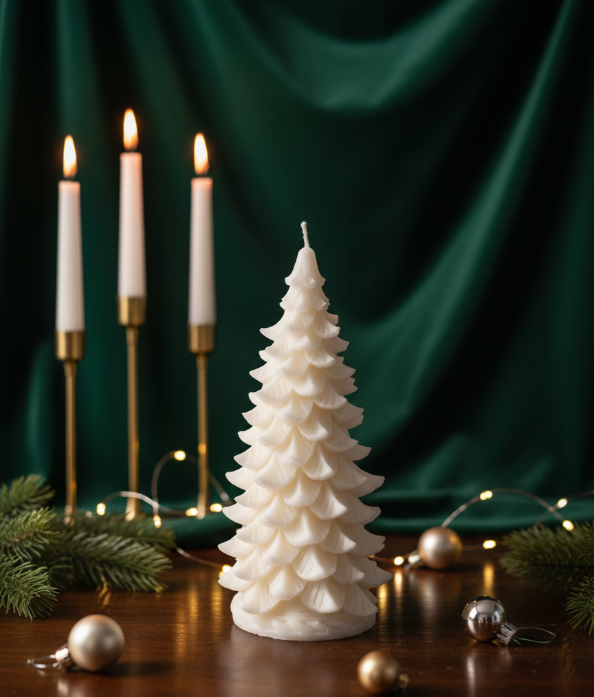 Winter Fir Tree Candle