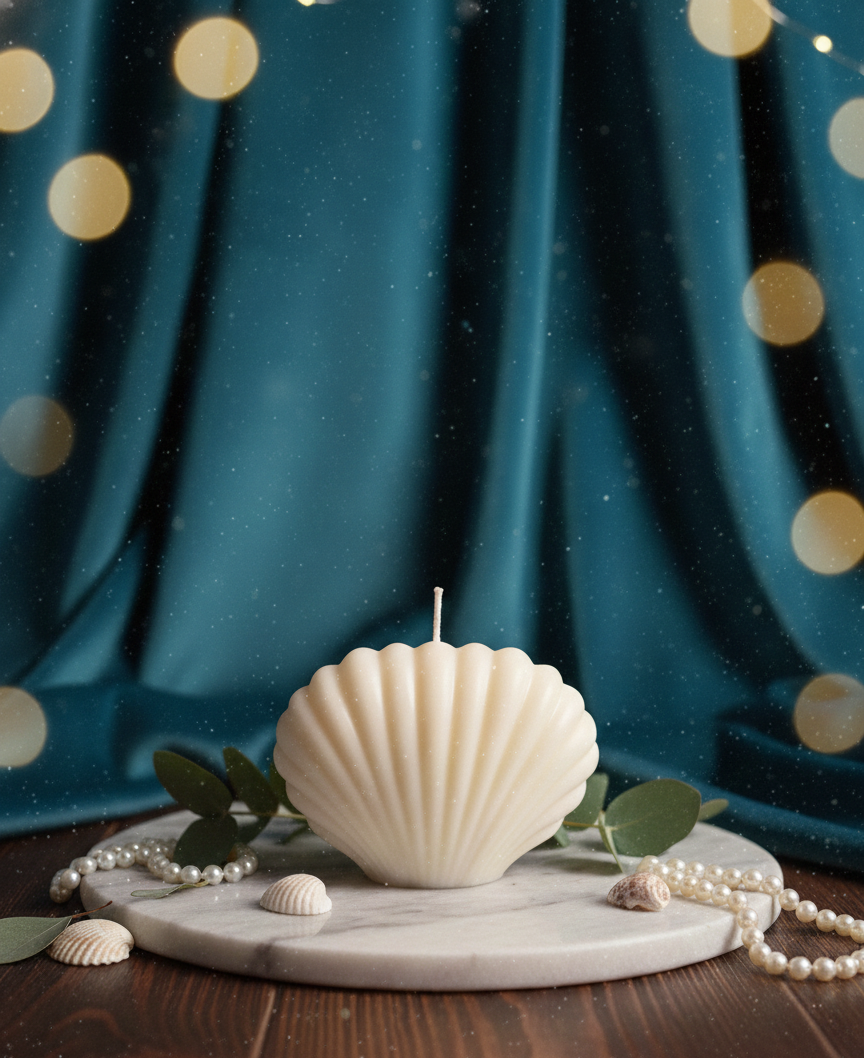 Coastal Seashell Candle