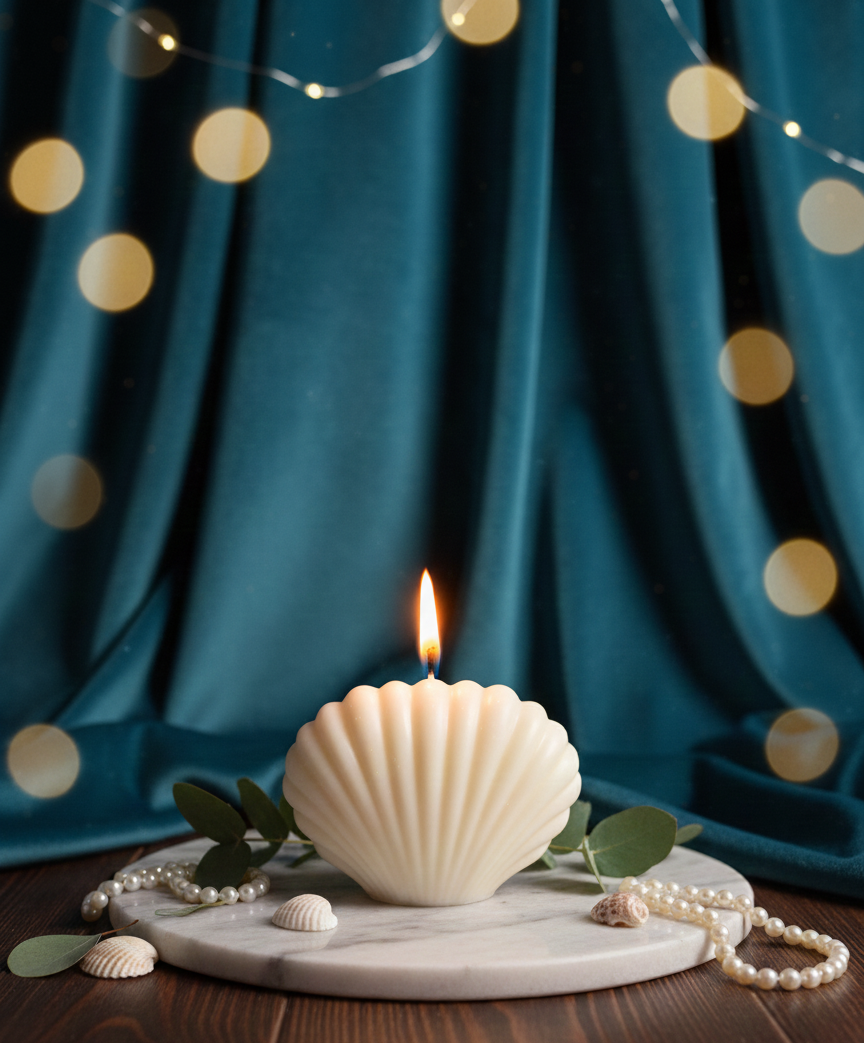 Coastal Seashell Candle