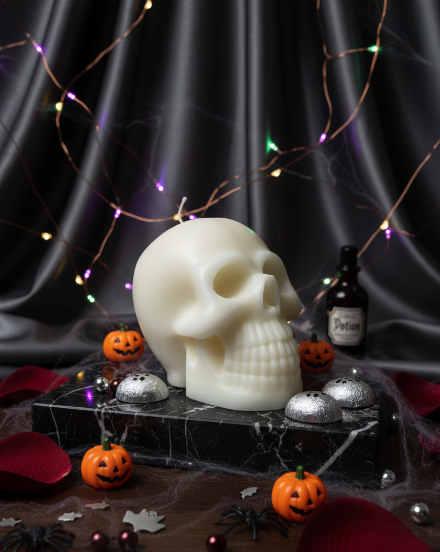 Midnight Skull Candle