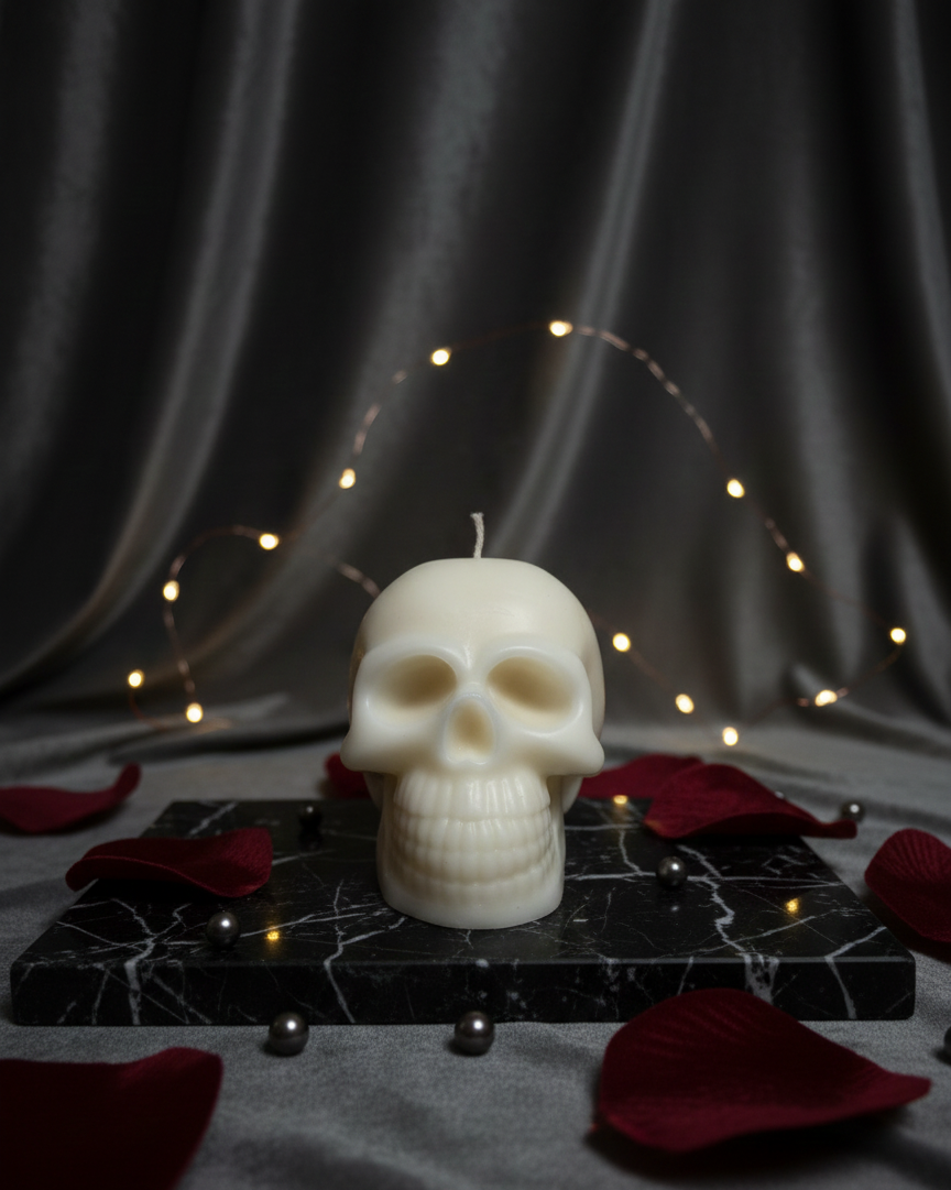Midnight Skull Candle