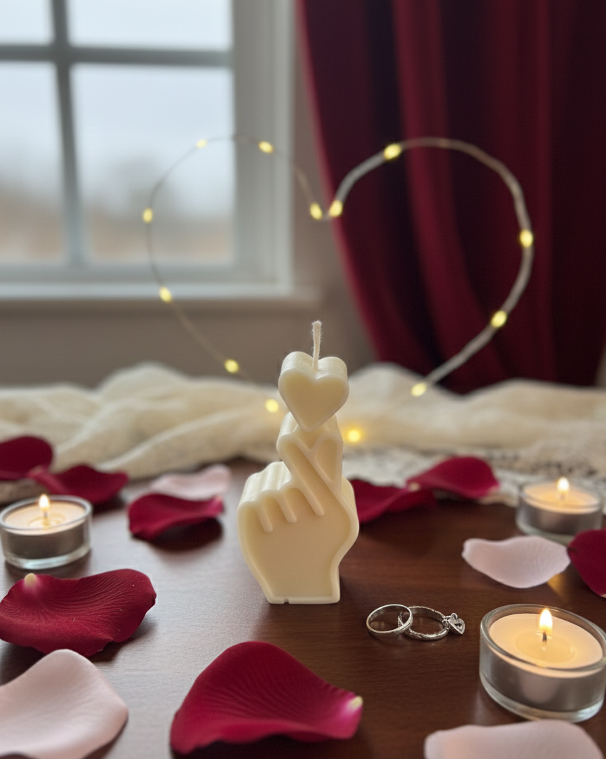 Heart in Hand Candle